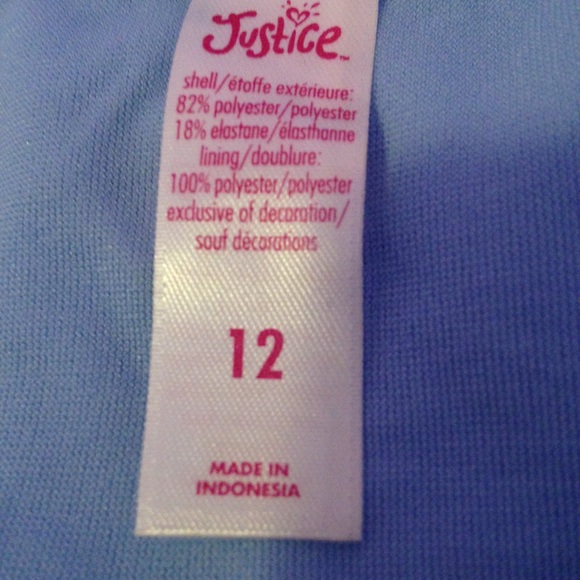 Justice Swim Blue Tie Dye Tank Top Size 12 Mermaids Have